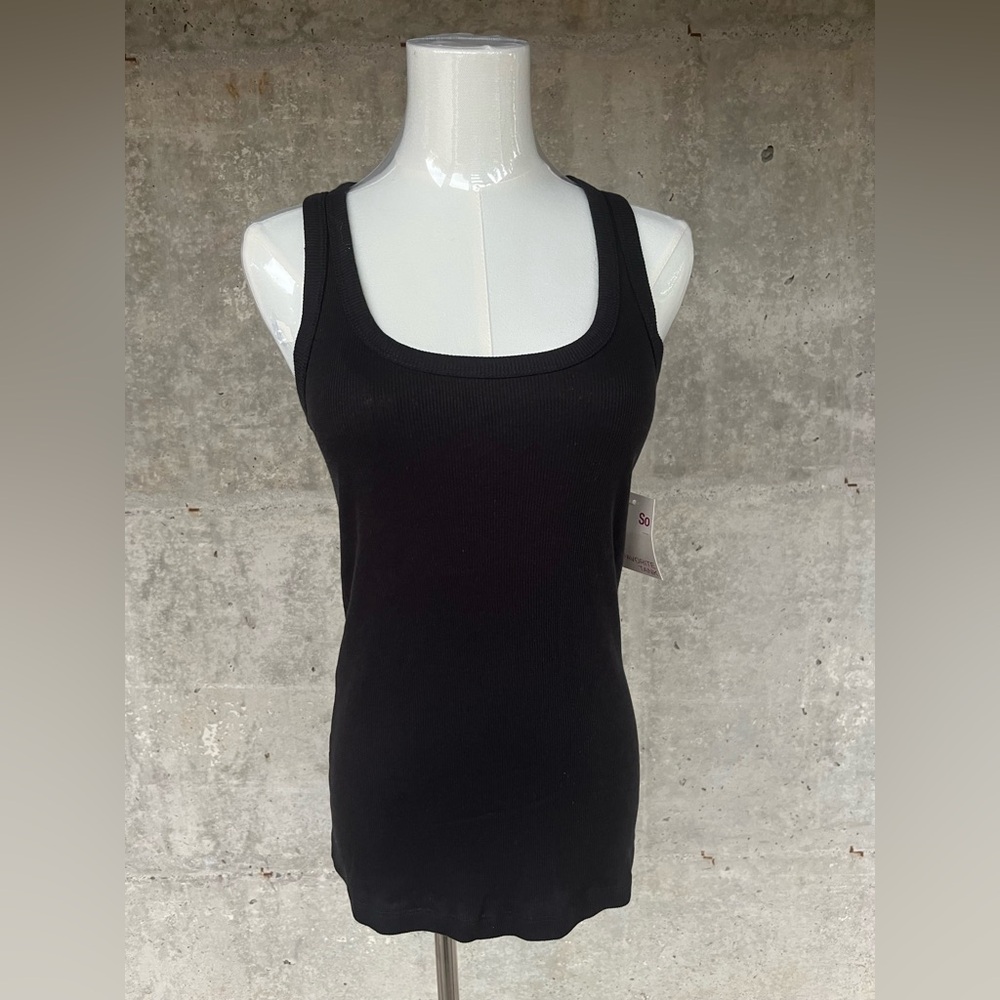 Ribbed Classic Black Tank Top